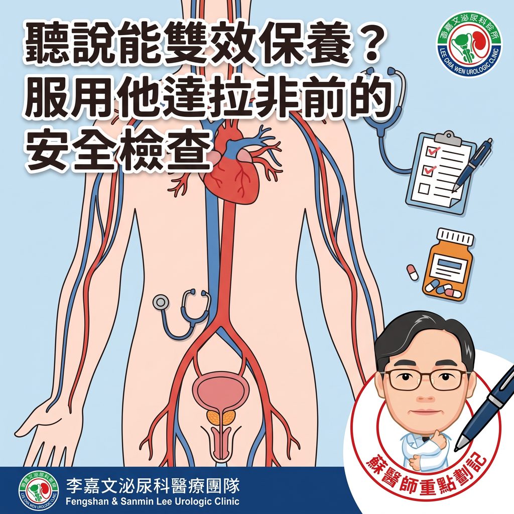 他達拉非(Tadalafil) 服用前應了解的適應症與用藥安全